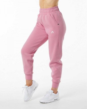 Dámské Kalhoty Jogger Alphalete ELMTS Cuffed Růžové | CZ-518694