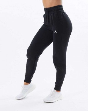 Dámské Kalhoty Jogger Alphalete ELMTS Cuffed Černé | CZ-023548