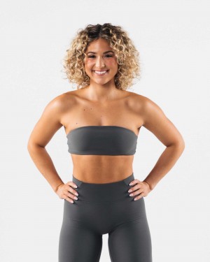 Dámské Podprsenka Bandeau Alphalete Aura Šedé | CZ-348759