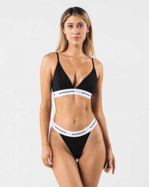 Dámské Sportovní Podprsenka Alphalete Acute Bralette Černé | CZ-163587