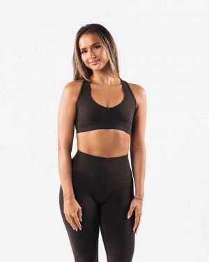 Dámské Sportovní Podprsenka Alphalete Amplify Contour Hnědé | CZ-182637