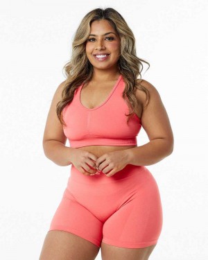 Dámské Sportovní Podprsenka Alphalete Amplify Růžové | CZ-564089