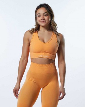 Dámské Sportovní Podprsenka Alphalete Amplify Oranžové | CZ-693024