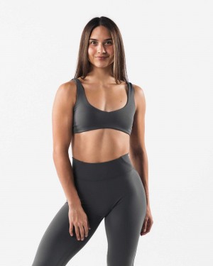 Dámské Sportovní Podprsenka Alphalete Aura Sculpt Šedé | CZ-158027