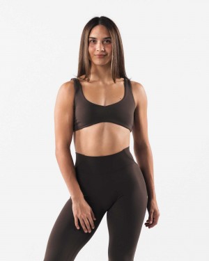 Dámské Sportovní Podprsenka Alphalete Aura Sculpt Hnědé | CZ-923874