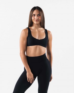 Dámské Sportovní Podprsenka Alphalete Aura Sculpt Černé | CZ-298376