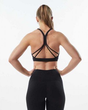 Dámské Sportovní Podprsenka Alphalete Pulse Kinetic Černé | CZ-594376
