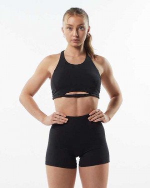 Dámské Sportovní Podprsenka Alphalete Pulse Surge Černé | CZ-529386