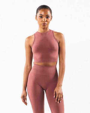 Dámské Tílko Alphalete Stratus Crop Červené | CZ-621304