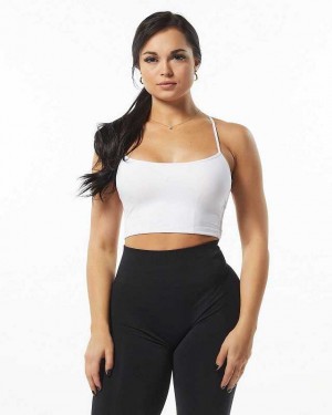 Dámské Tílko Alphalete Ultrasoft Camisole Bílé | CZ-876205