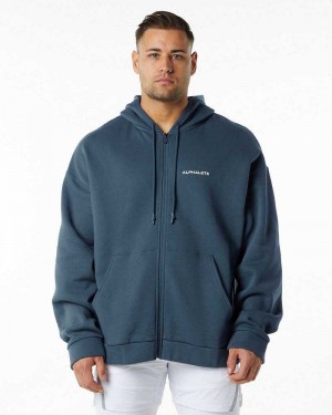 Pánské Bundy Alphalete Classic Full-Zip Blankyt | CZ-271869