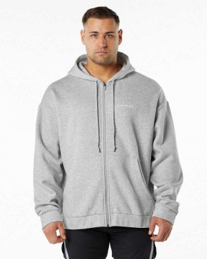 Pánské Bundy Alphalete Classic Full-Zip Šedé | CZ-351987