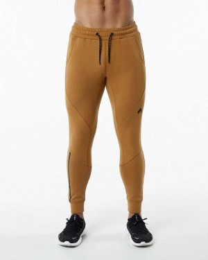 Pánské Kalhoty Jogger Alphalete ELMTS Cuffed Hnědé | CZ-379048