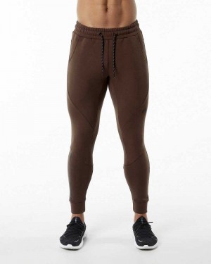 Pánské Kalhoty Jogger Alphalete ELMTS Cuffed Hnědé | CZ-560431