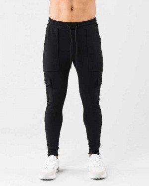 Pánské Kalhoty Jogger Alphalete Identity Cargo Černé | CZ-850741