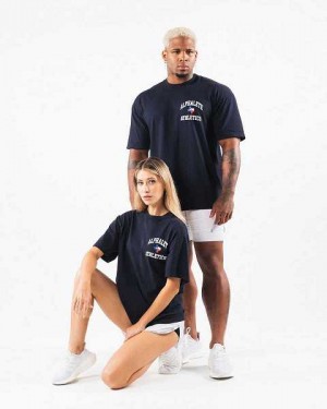 Pánské Košile S Krátkým Rukávem Alphalete Texas Blankyt | CZ-870634