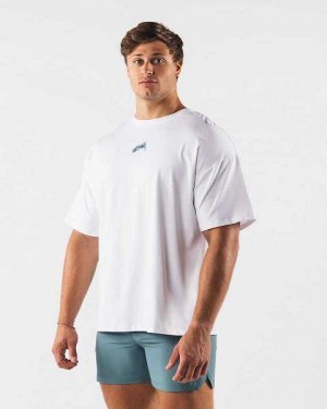 Pánské Košile S Krátkým Rukávem Alphalete Wolf Head Paisley Print Bílé | CZ-716895