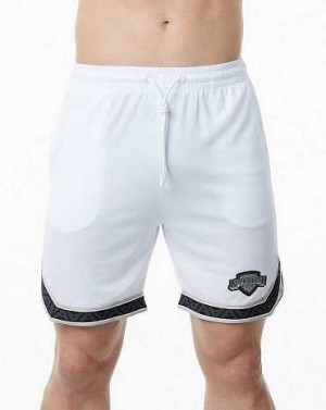 Pánské Kraťasy Alphalete Varsity Basketball 9" Bílé | CZ-586329