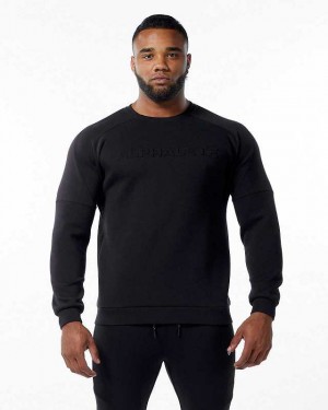 Pánské Svetr Alphalete ELMTS Crewneck Černé | CZ-691427
