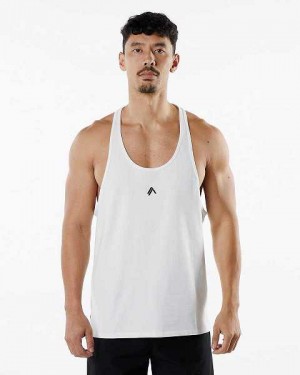 Pánské Tílko Alphalete Emblem Stringer Bílé | CZ-693721