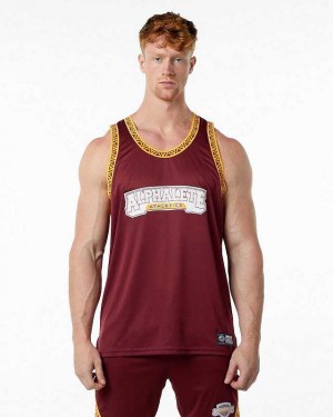 Pánské Tílko Alphalete Varsity Basketball Červené | CZ-302865