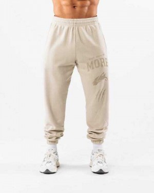 Unisex Kalhoty Jogger Alphalete Earth Dye Grafická Hnědé | CZ-096172