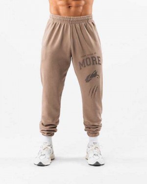 Unisex Kalhoty Jogger Alphalete Earth Dye Grafická Hnědé | CZ-729610