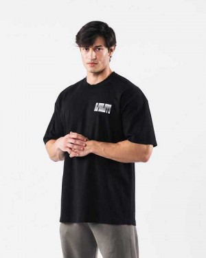 Unisex Košile S Krátkým Rukávem Alphalete Cryptic Černé | CZ-597168
