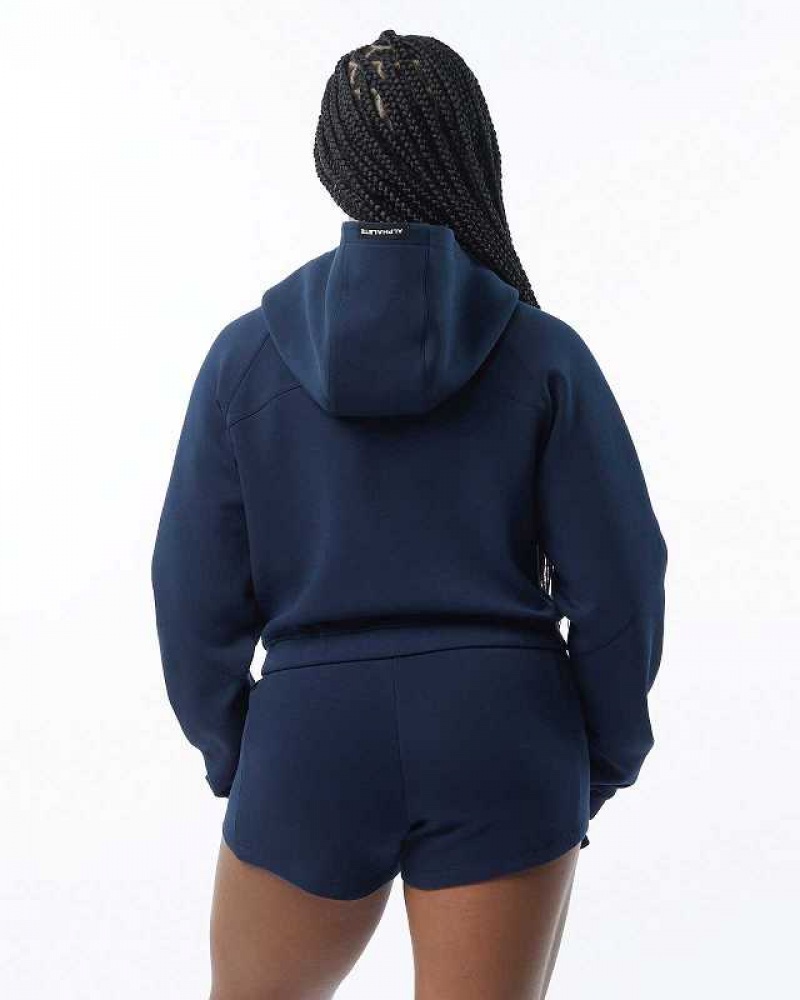 Dámské Bundy Alphalete ELMTS Full-Zip Crop Blankyt | CZ-874619