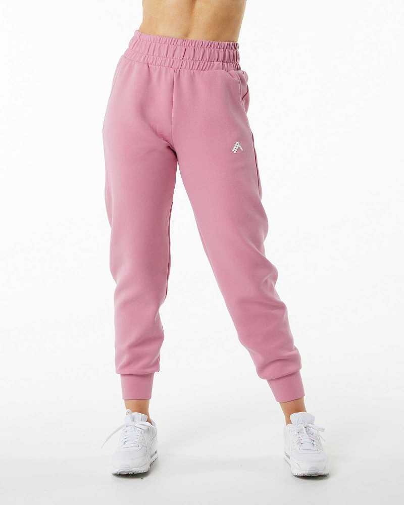 Dámské Kalhoty Jogger Alphalete ELMTS Cuffed Růžové | CZ-518694