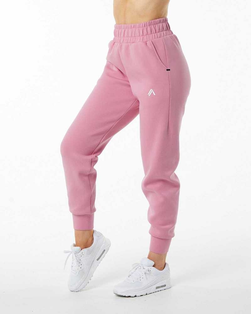 Dámské Kalhoty Jogger Alphalete ELMTS Cuffed Růžové | CZ-518694