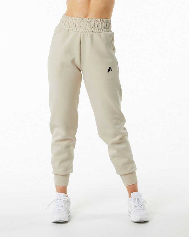 Dámské Kalhoty Jogger Alphalete ELMTS Cuffed Hnědé | CZ-792150