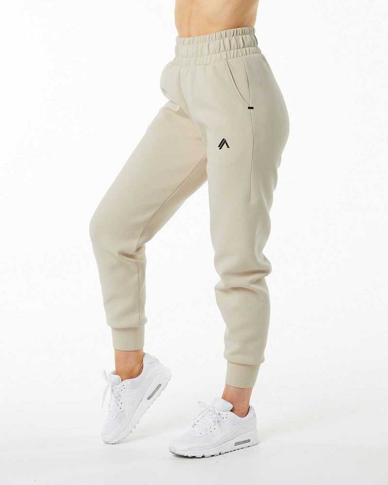 Dámské Kalhoty Jogger Alphalete ELMTS Cuffed Hnědé | CZ-792150