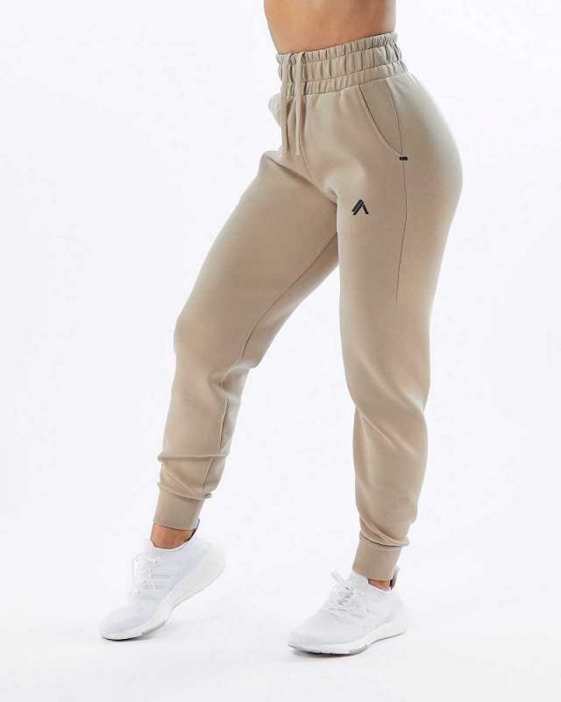 Dámské Kalhoty Jogger Alphalete ELMTS Cuffed Hnědé | CZ-381479