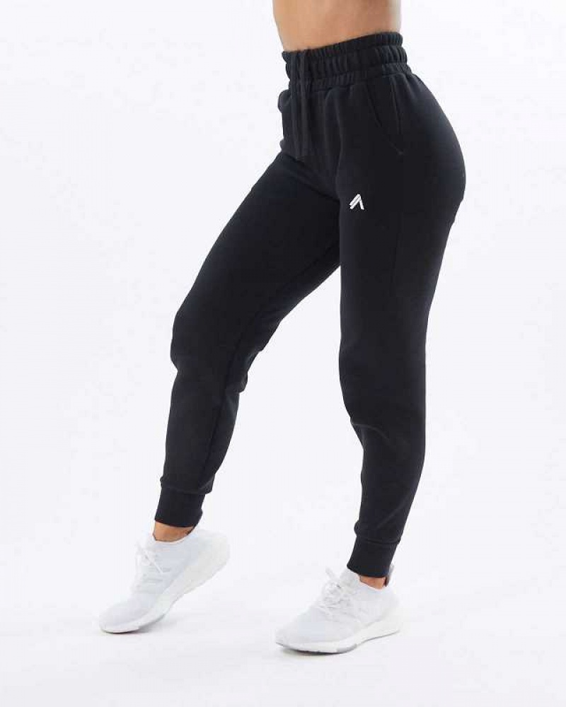 Dámské Kalhoty Jogger Alphalete ELMTS Cuffed Černé | CZ-023548