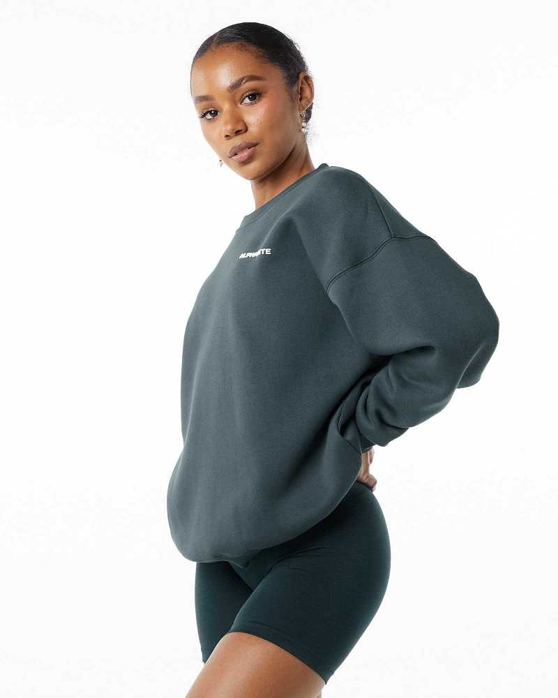 Dámské Košile S Dlouhým Rukávem Alphalete Classic Crew Blankyt | CZ-452681