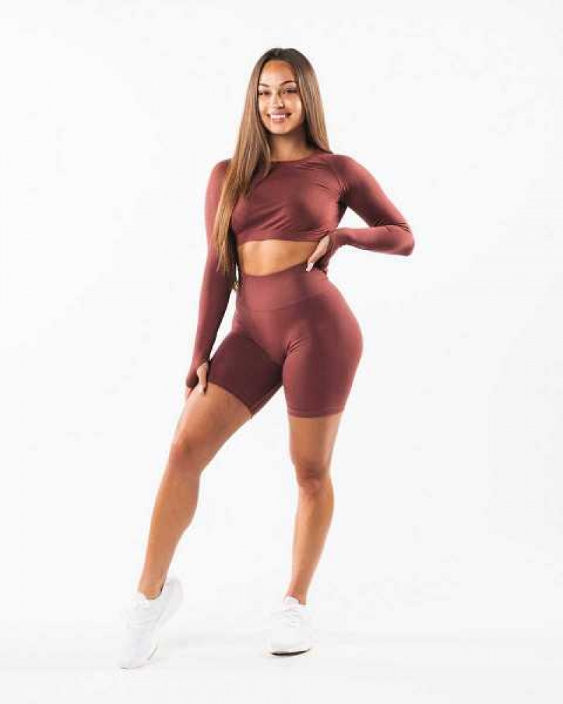 Dámské Kraťasy Alphalete Amplify 6.5” Červené | CZ-487153