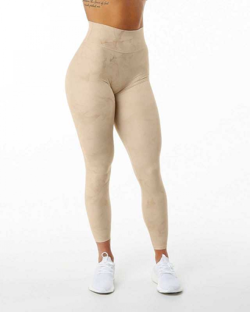 Dámské Legíny Alphalete Alphalux Wonder Béžový | CZ-406123