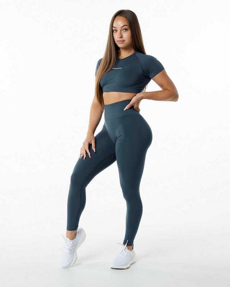 Dámské Legíny Alphalete Amplify Blankyt | CZ-436980