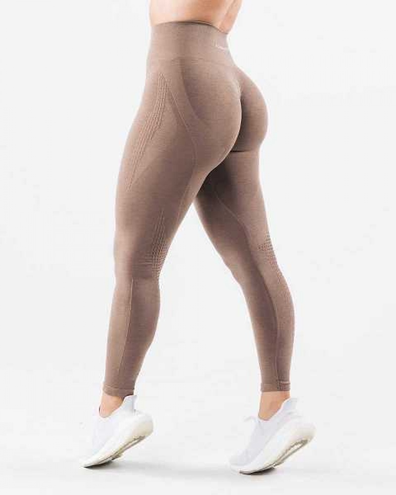 Dámské Legíny Alphalete Amplify Contour Hnědé | CZ-845730