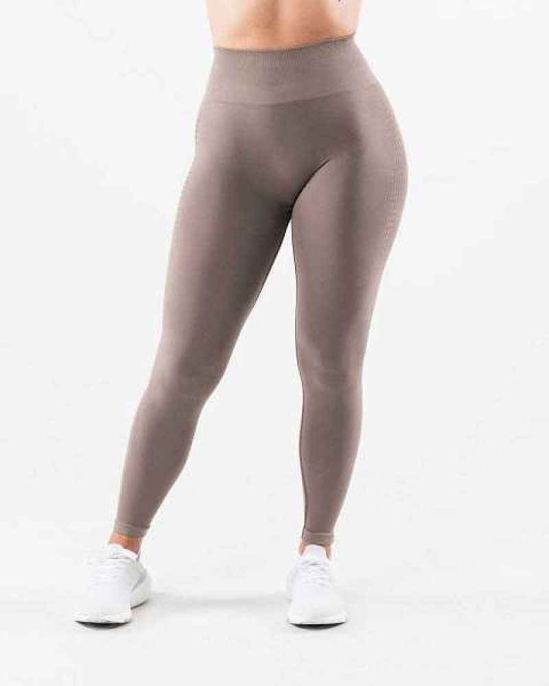 Dámské Legíny Alphalete Amplify Contour Hnědé | CZ-158349