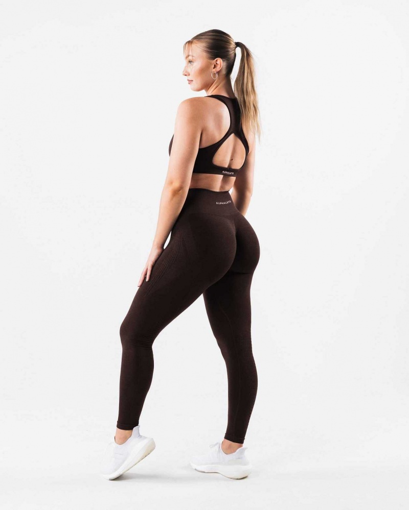Dámské Legíny Alphalete Amplify Contour Hnědé | CZ-912870