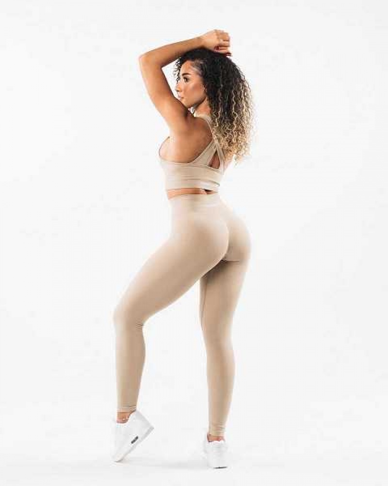 Dámské Legíny Alphalete Amplify Hnědé | CZ-709613