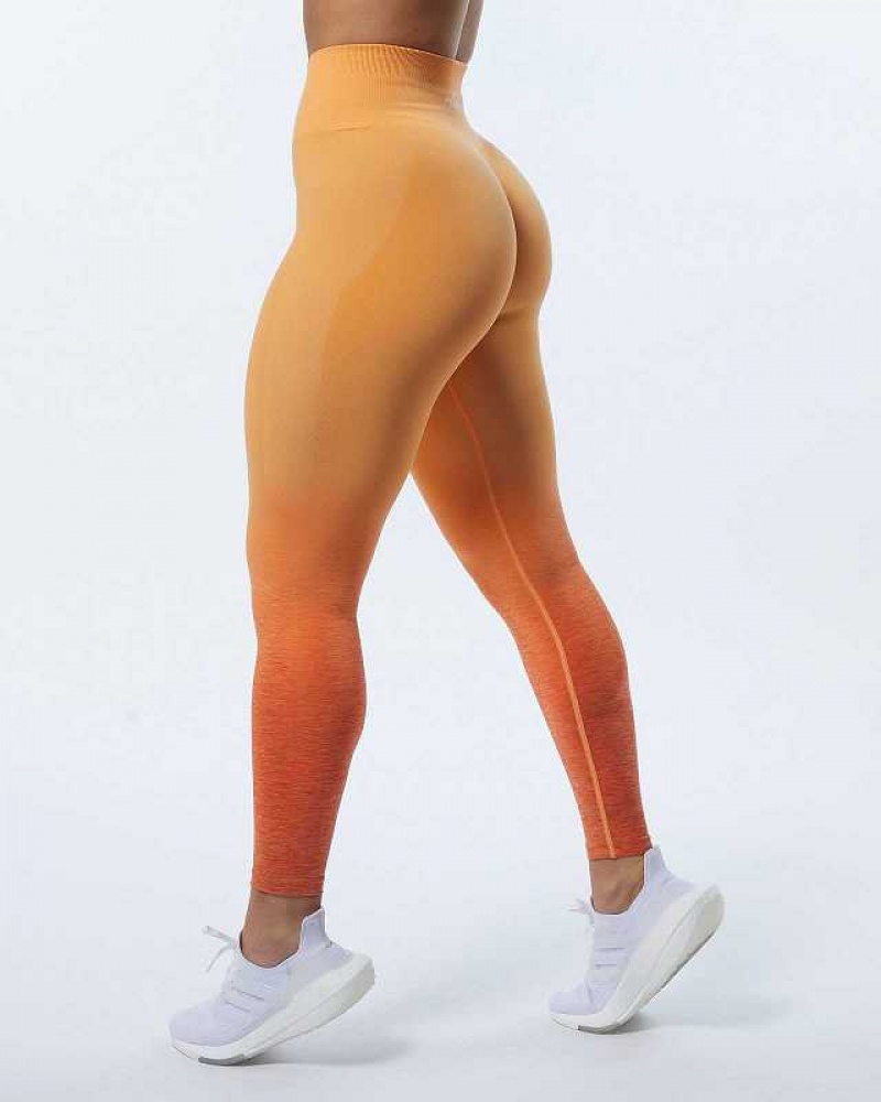 Dámské Legíny Alphalete Ombre Amplify Oranžové | CZ-309527