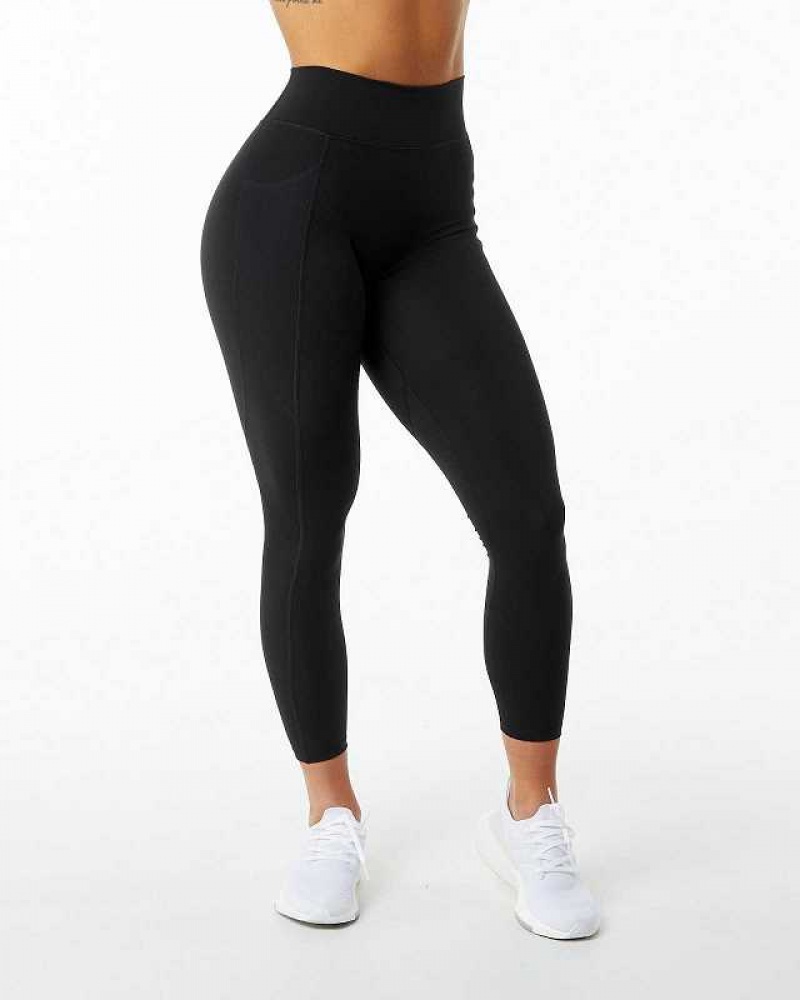 Dámské Legíny Alphalete Surface Pocket Černé | CZ-571420