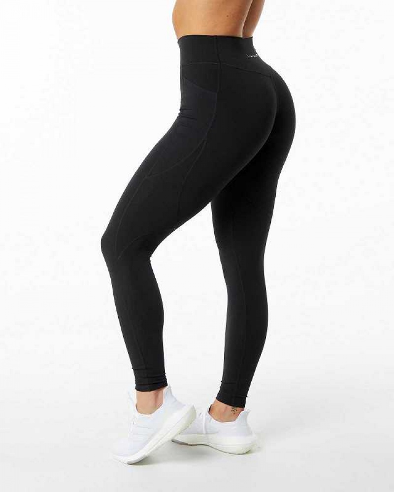 Dámské Legíny Alphalete Surface Pocket Černé | CZ-723961