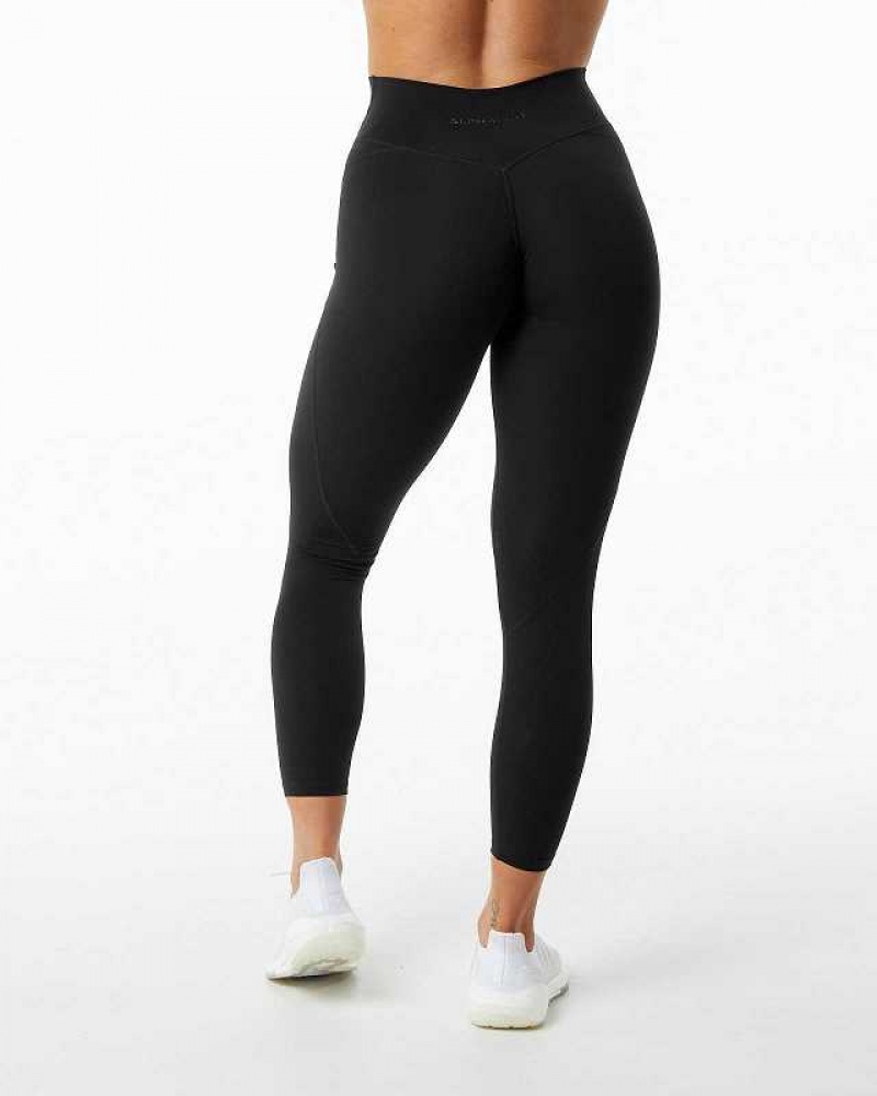 Dámské Legíny Alphalete Surface Power Černé | CZ-439508