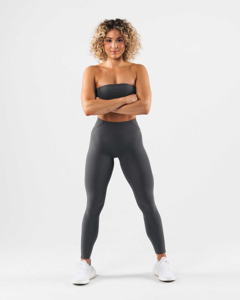 Dámské Podprsenka Bandeau Alphalete Aura Šedé | CZ-348759