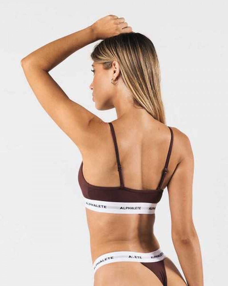 Dámské Spodní Prádlo Alphalete Acute Bralette Červené | CZ-546792