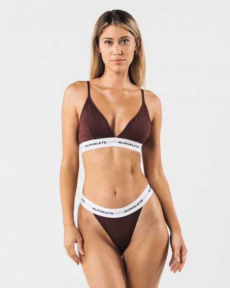 Dámské Spodní Prádlo Alphalete Acute Bralette Červené | CZ-546792